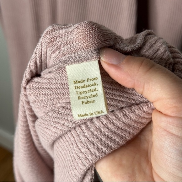 Christy Dawn the Charlie Dress Long Sleeve Pink Ribbed Mock Neck - Picture 13 of 14